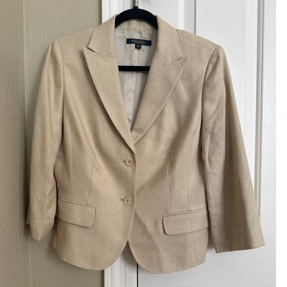Brooks Brothers Silk Linen Wool Blazer Jacket Two Button Italy 10 - Picture 1 of 8